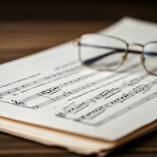 Handwritten sheet music with a personal dedication